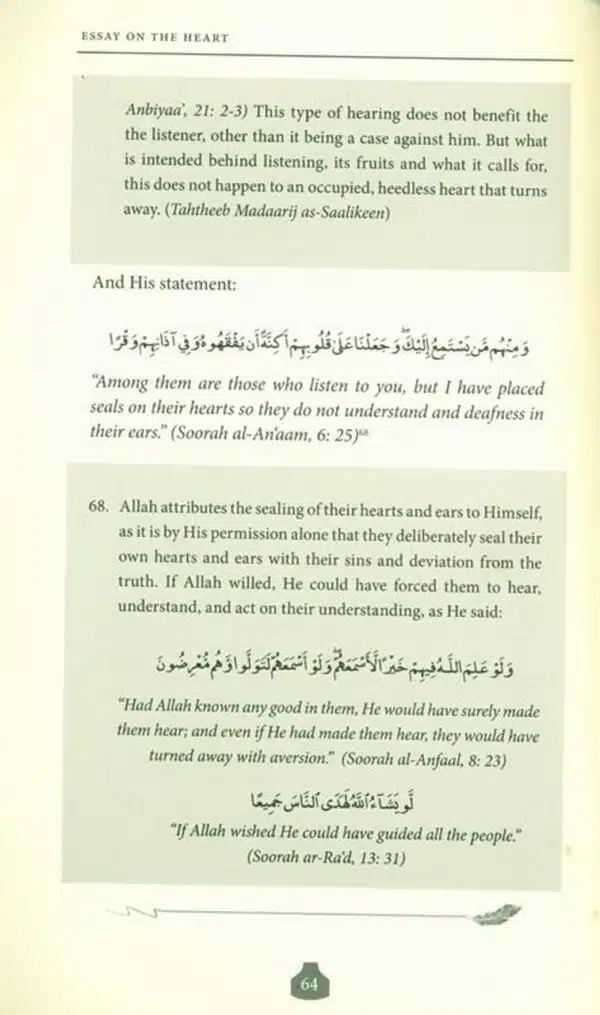 essay on the heart a commentary on ibn taymiyyah