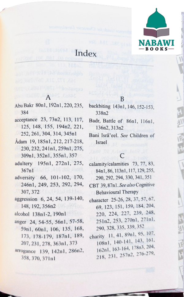 a reference guide for character development therapy from quran and sunnah 1 2