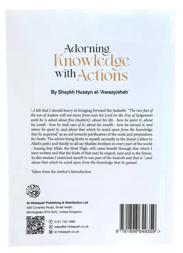 adorning knowledge with action by husayn al awaayishah