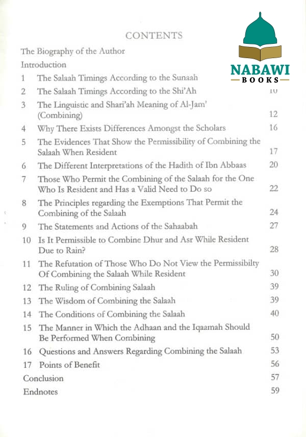 fiqh of combining the salaah