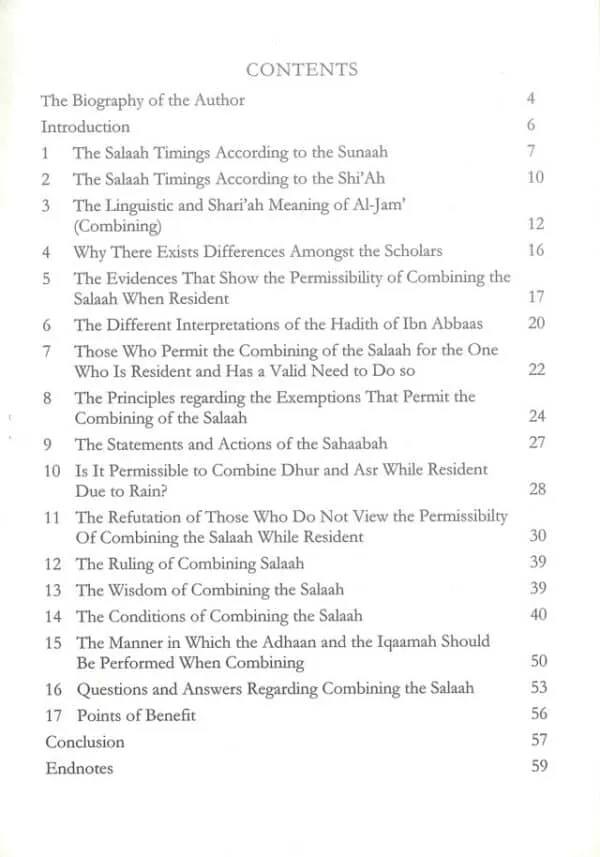 fiqh of combining the salaah