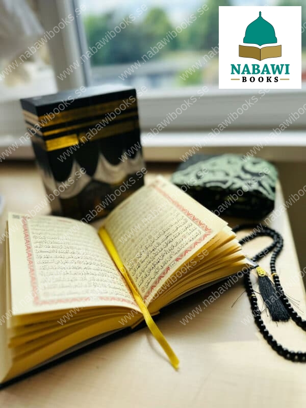 kaaba holy quran gift box with tasbeeh and prayer mat