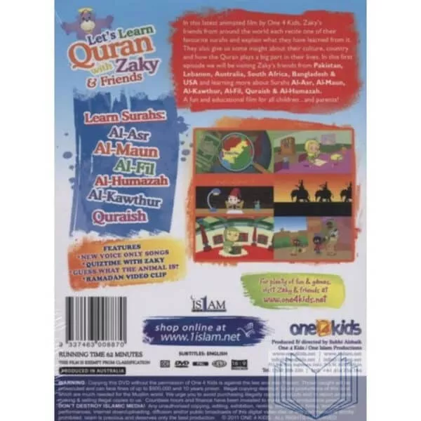 let learn quran with zaky and friends dvd