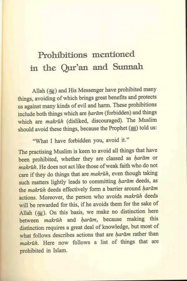 manhiyyat prohibitions in islam 2