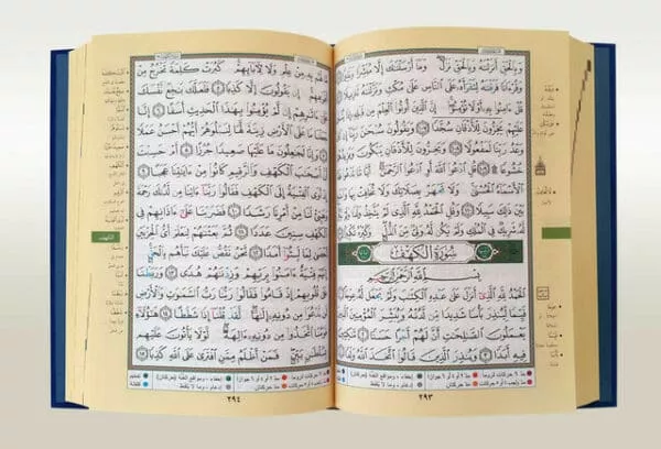 tajweed quran with velvet golden panel large