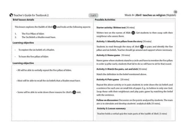 teachers guide for islamic studies book 2 learn about islam series 2