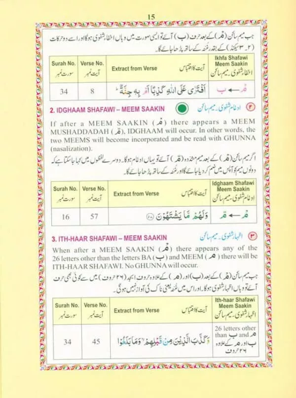 the holy quran colour coded tajweed rules 10x14 3