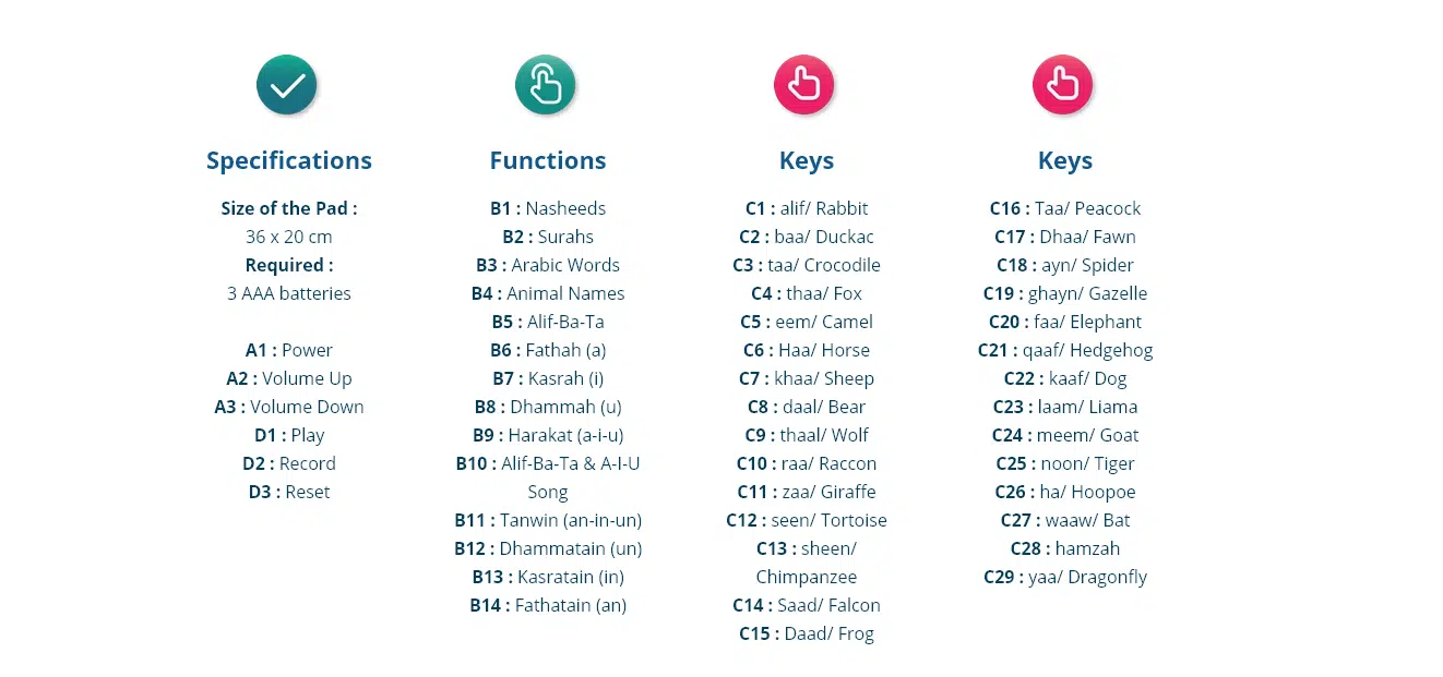 my quran pad interactive arabic learning pad for kids forbestall 10