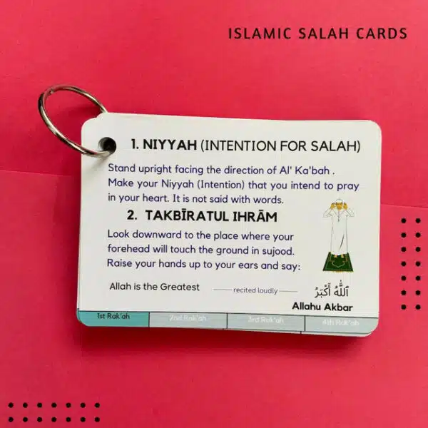 islamic salah cards prayer guide how to pray muslim kids reverts gift arabic quran 4