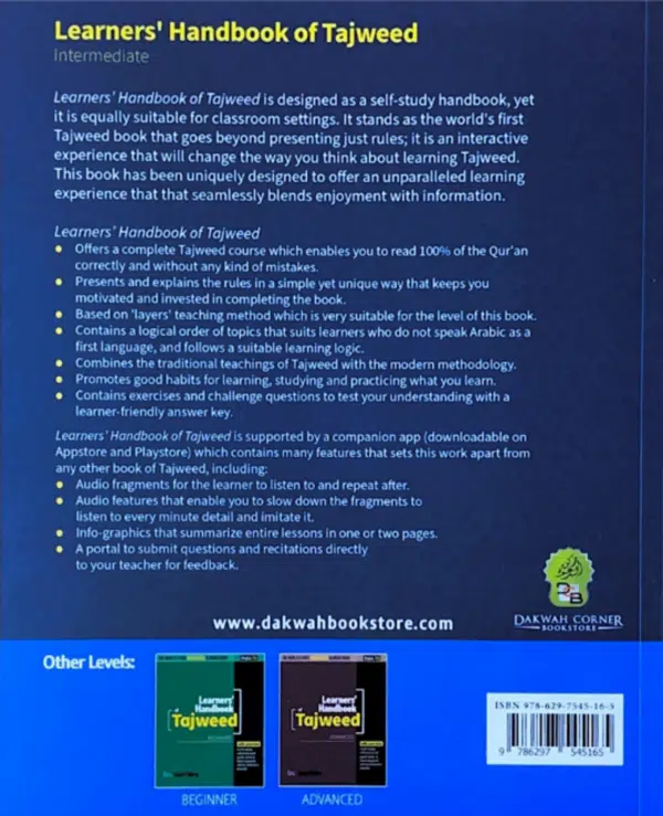 learner handbook of tajweed intermediate 2